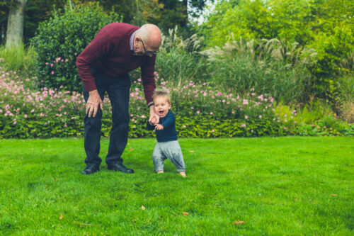 grandfather with grandson